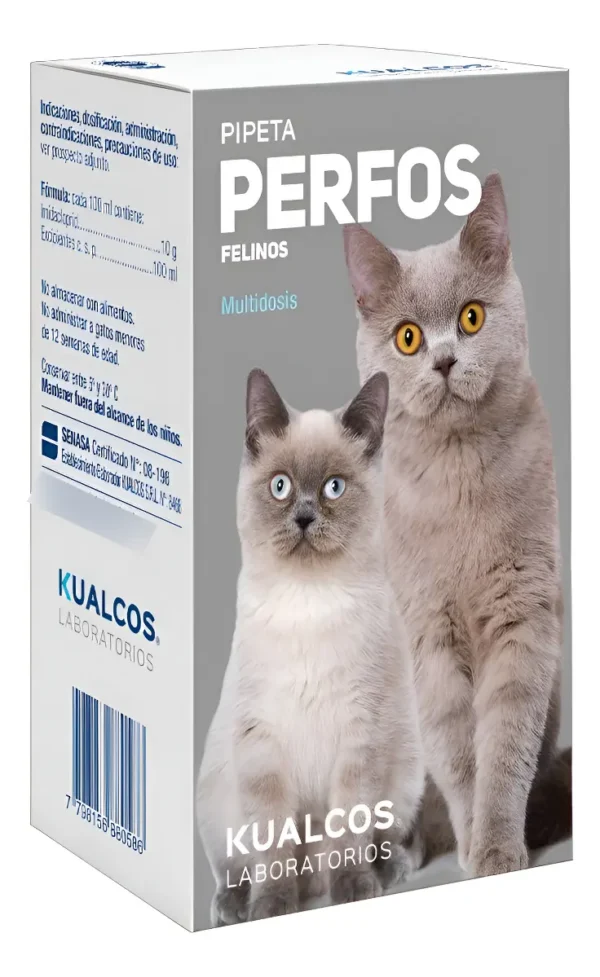 Pipeta Antipulguicida Multidosis para Gatos Perfos Kualcos 10 ml