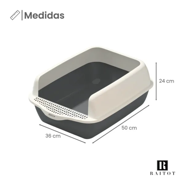 Caja Sanitaria para Gatos Semi Cerrada Raitot Antisalpicaduras