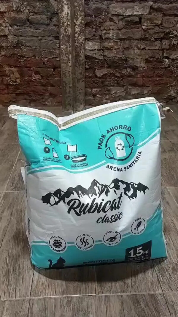 Arena Sanitaria para Gatos Rubicat Classic Aglutinante Pack 2x15kg
