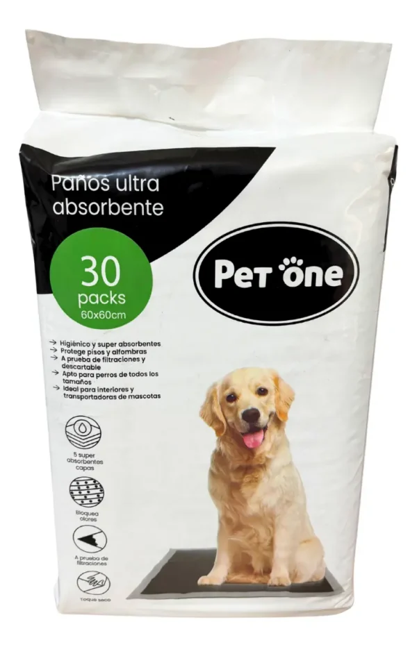 D_NQ_NP_800916-MLA93290302087_092025-F.webp Pañal Descartable para Perros Pet One 60x60cm Pack x30