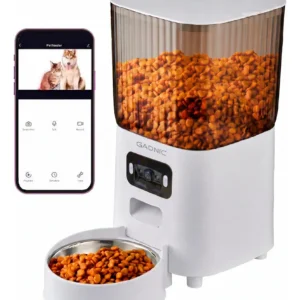 Comedero Automático para Mascotas Gadnic con App y WiFi 5 Litros Acero Inoxidable