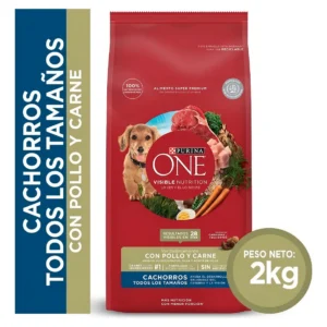 Alimento para Perros Cachorros Purina One Visible Nutrition Pollo y Carne x2Kg