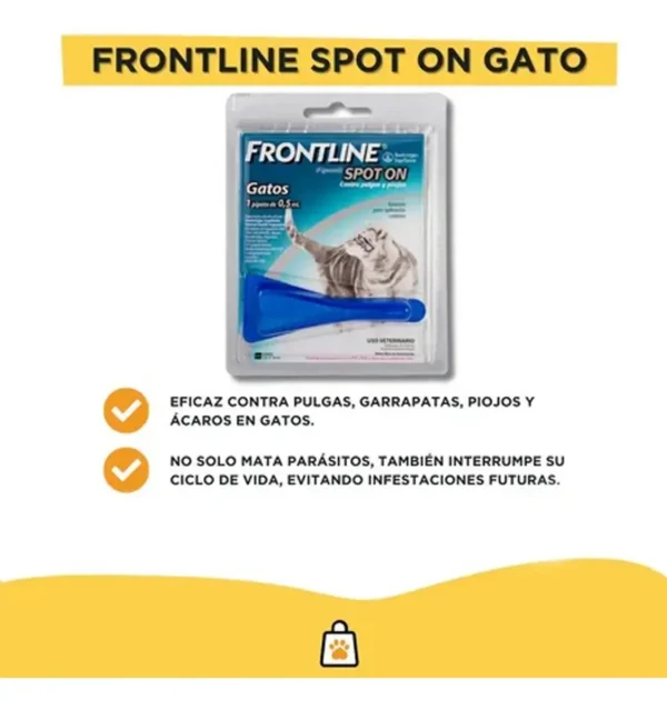 Pipeta Antipulgas para Gatos Frontline Spot On 2 a 10 Kg