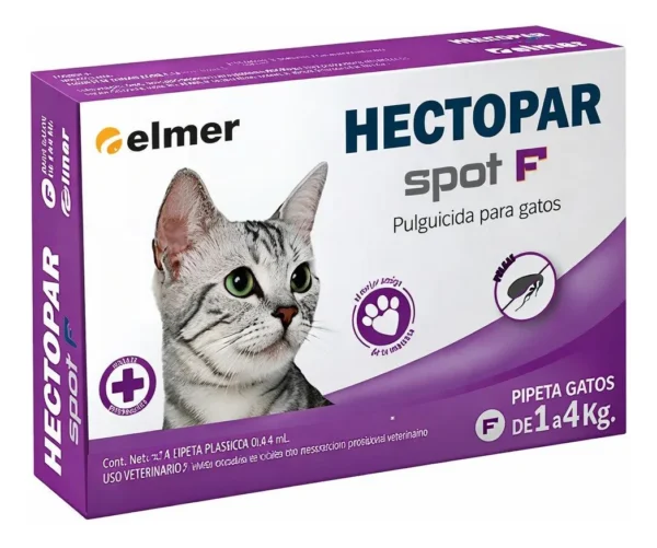 Pipeta Antipulgas para Gatos Hectopar Spot Elmer Hasta 4 Kg