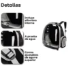 Mochila Transportadora para Mascotas Cápsula Waggs Color Rosa