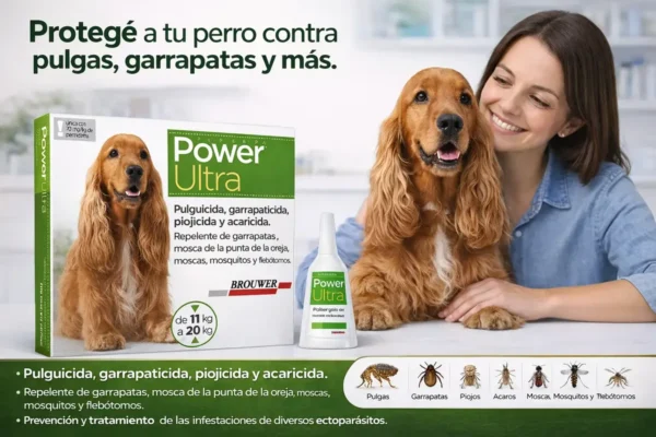 Pipeta Antipulgas para Perros Power Ultra Brouwer 10-20kg