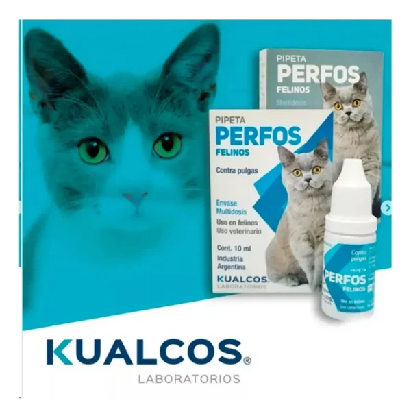 Pipeta Antipulgas Multidosis para Gatos Perfos Kualcos 10 ml