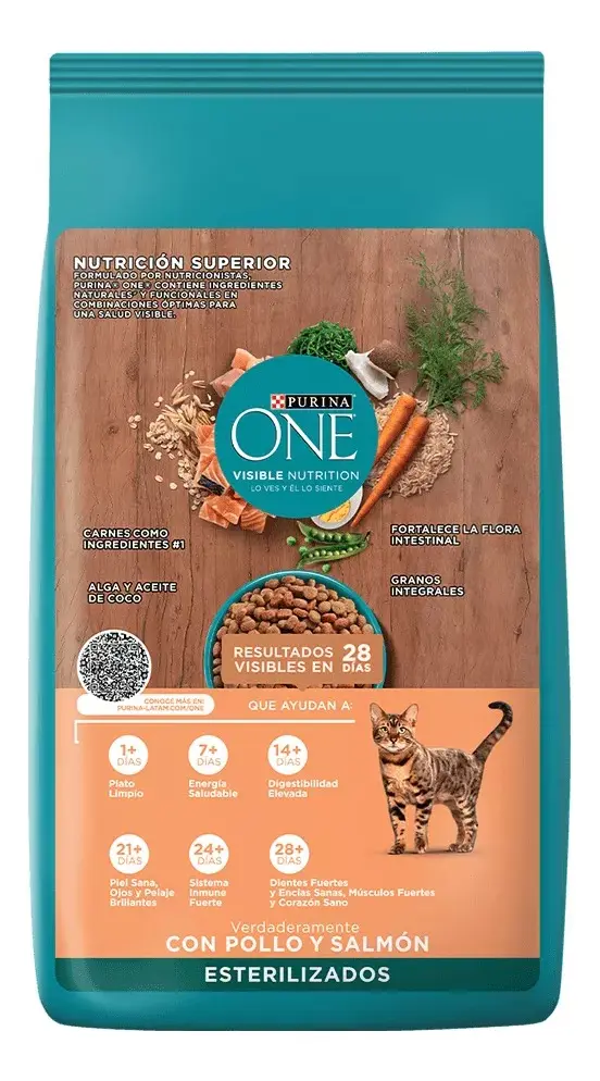 Alimento para Gatos Purina One Esterilizados Salmón x2Kg