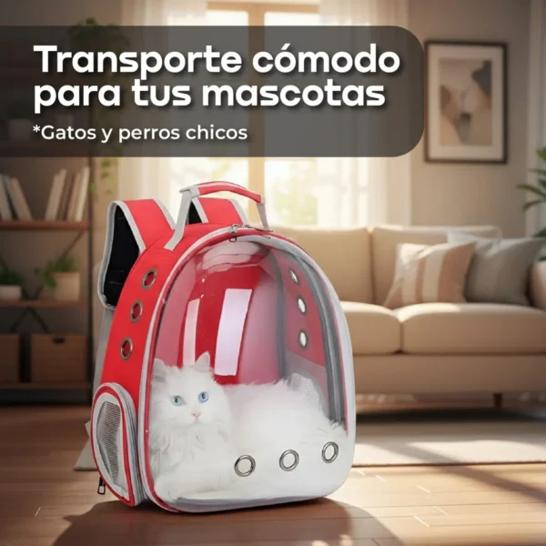 Mochila Transportadora para Mascotas Cápsula Waggs Color Rosa