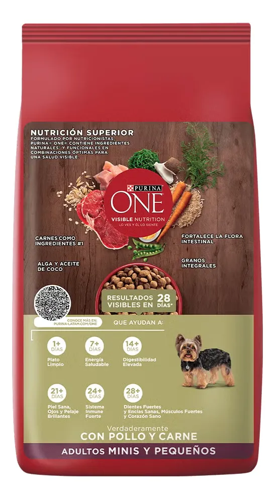Alimento para Perros Purina One Minis y Pequeños Carne y Pollo x6Kg