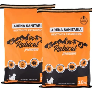 Piedras Sanitarias para Gatos Rubicat Premium Aglomerante 10kg x2