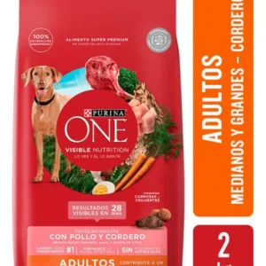 Alimento para Perros Purina One Medianos/Grandes Cordero x3x2Kg