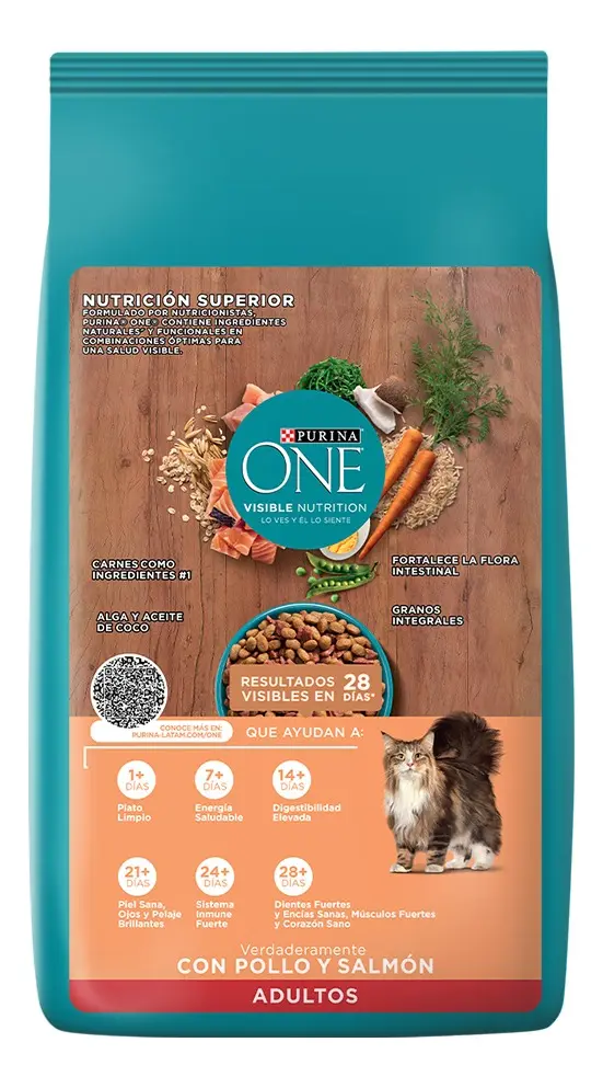 Alimento para Gatos Purina One Adulto Sabor Pollo y Salmón x6Kg