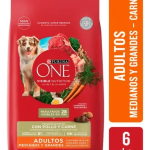 D_NQ_NP_902536-MLA112631287139_062026-F.webp Alimento para Perros Purina One Mediano y Grande Carne x6Kg