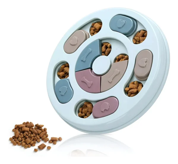 Plato Interactivo para Perros y Gatos con Juguete de Olfato