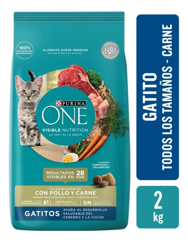 Alimento para Gatitos Purina One Todos los Tamaños x2Kg