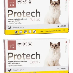 Pipeta Antipulgas para Gatos Protech Labyes 2 a 5 Kg Combo x2