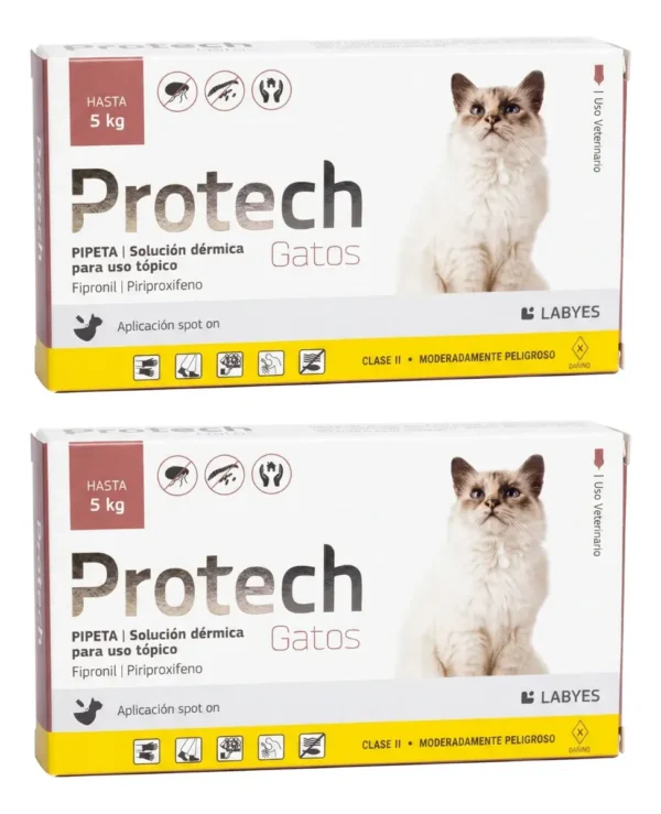Pipeta Antipulgas para Gatos Protech Labyes 2 a 5 Kg Combo x2