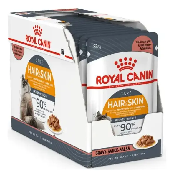 Alimento para Gatos Royal Canin Feline Hair & Skin 12 Sobres 85g