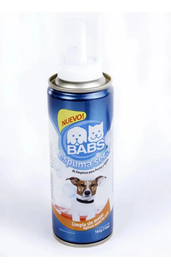 D_NQ_NP_931788-MLA109881770883_032026-F.webp Shampoo en Espuma Seca para Perros y Gatos Babs Spray 210ml