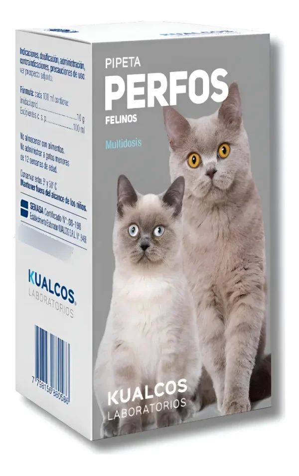 Pipeta Antipulgas Multidosis para Gatos Perfos Kualcos 10 ml