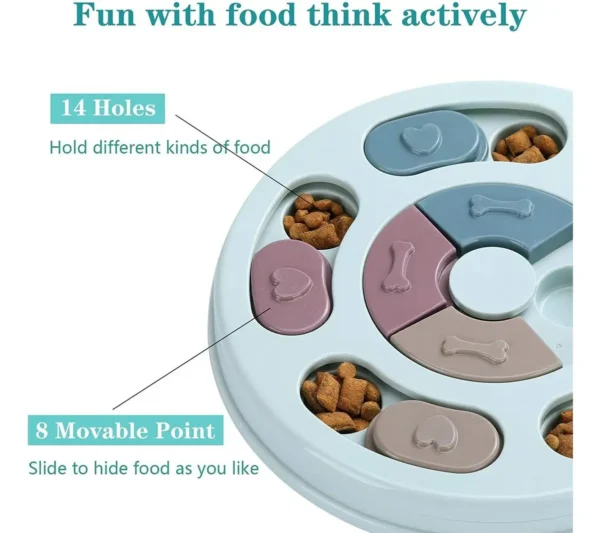 Plato Interactivo para Perros y Gatos con Juguete de Olfato