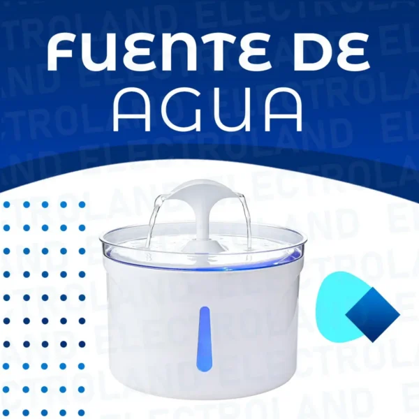 Bebedero para Gatos con Luz Led Fuente de Agua 2.5 Litros USB