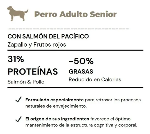 Alimento Fawna Perro Senior +7 Salmón y Pollo 15kg