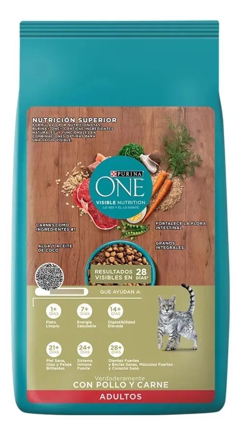 Alimento para Gatos Purina One Esterilizados Carne y Pollo x2Kg