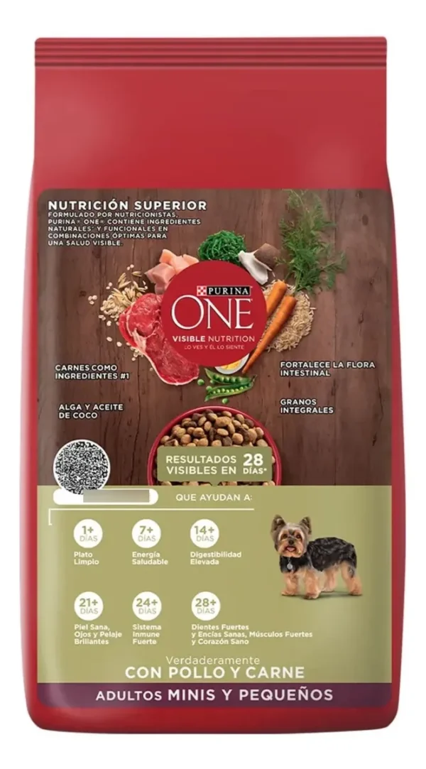 Alimento para Perros Purina One Minis y Pequeños Carne x6Kg