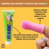 Pasta Dental para Perros y Gatos con Cepillo de Silicona y Estuche