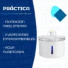 Bebedero para Gatos con Luz Led Fuente de Agua 2.5 Litros USB