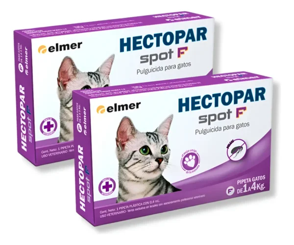 Pipeta Antipulgas para Gatos Hectopar Spot Elmer Hasta 4 Kg Combo x2