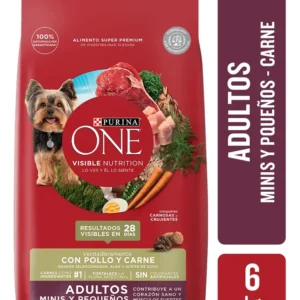 Alimento para Perros Purina One Adulto Mini Carne x6Kg
