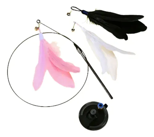 D_NQ_NP_975750-MLA112392449937_052026-F.webp Juguete Varita Interactiva con Plumas para Gatos