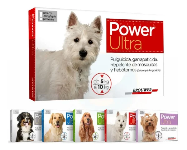 Pipeta Antipulgas para Perros Power Ultra Brouwer 5-10kg