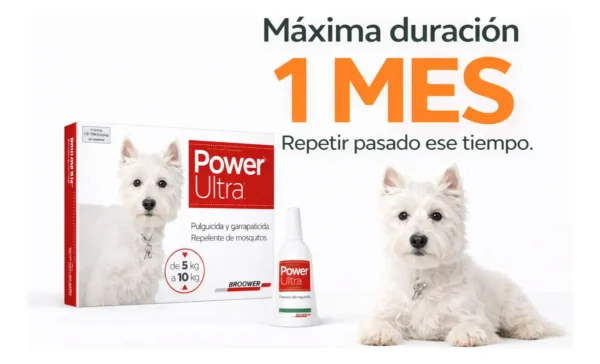 Pipeta Antipulgas para Perros Power Ultra Brouwer 5-10kg