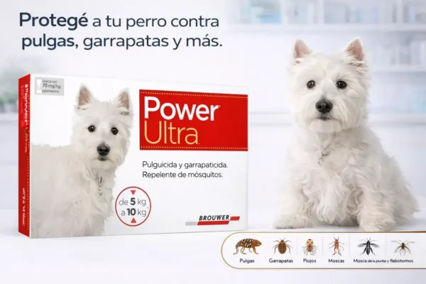 Pipeta Antipulgas para Perros Power Ultra Brouwer 5-10kg