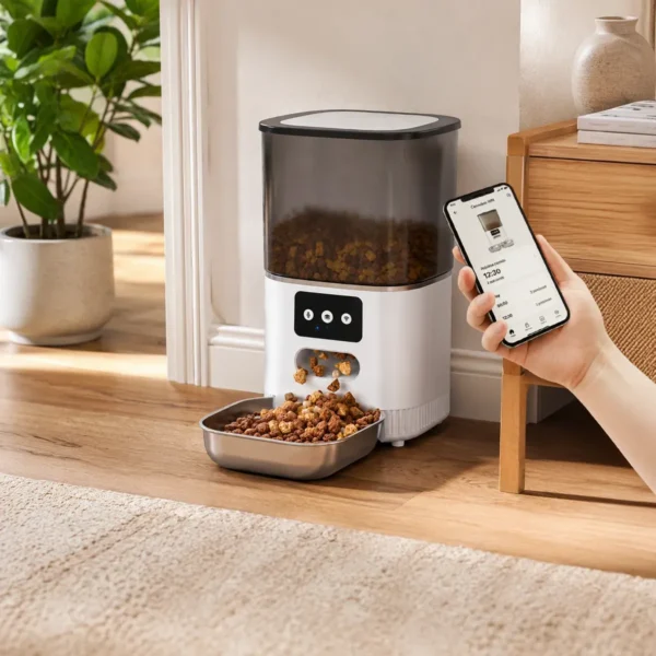 Comedero Automático WiFi para Mascotas con Control por App y Voz 4 Litros
