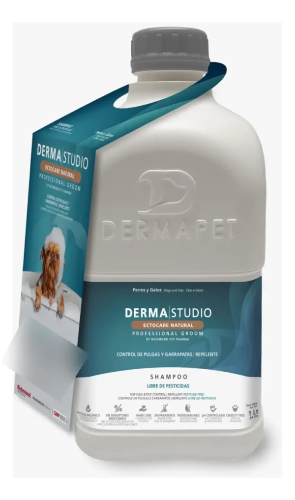 Shampoo para Perros y Gatos Dermapet Ectocare 1 Litro
