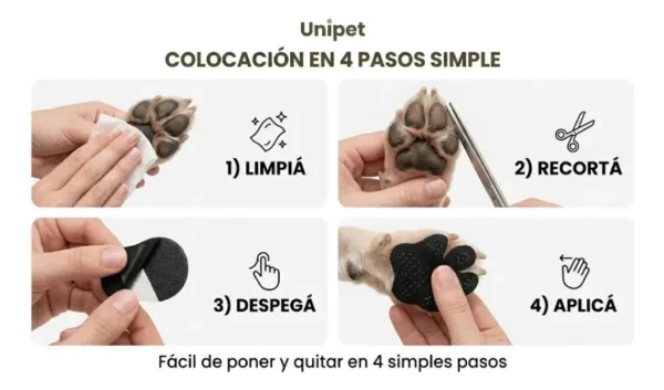 D_NQ_NP_991535-MLA113036751939_062026-F.webp Huellitas Protectoras Antideslizantes para Perros Unipet Pack x4
