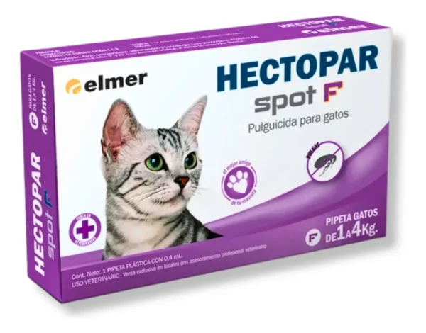 Pipeta Antipulgas para Gatos Hectopar Spot Elmer Hasta 4 Kg Combo x2