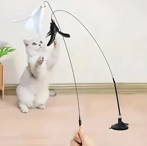 D_NQ_NP_995480-MLA112392449935_052026-F.webp Juguete Varita Interactiva con Plumas para Gatos