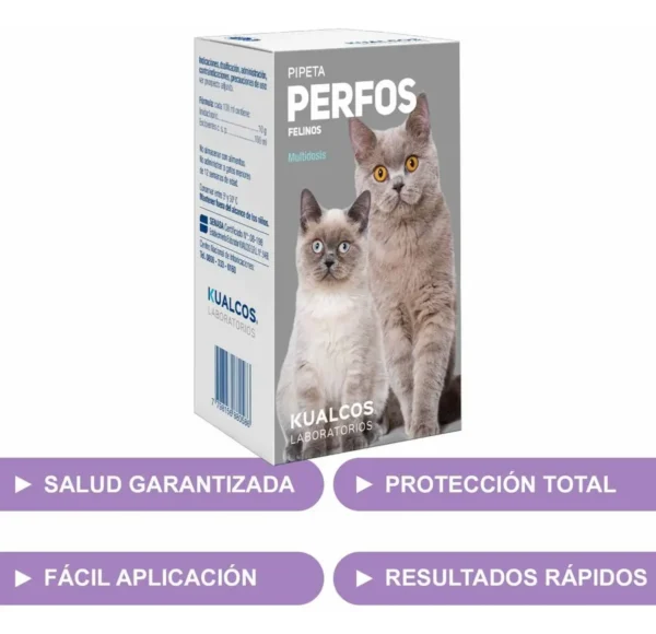 Pipeta Antipulguicida Multidosis para Gatos Perfos Kualcos 10 ml