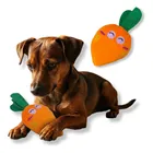 Juguete Para Perros Gatos Peluche Sonoro Forma De Zanahoria