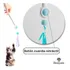 Juguete Para Gatos Beepaw Wand-e Vara Telescopica Con Laser Color Celeste