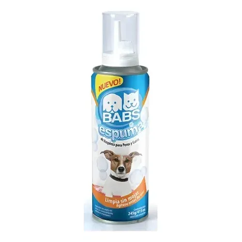 D_Q_NP_851964-MLA109882332855_032026-F.webp Shampoo en Espuma Seca para Perros y Gatos Babs Spray 210ml