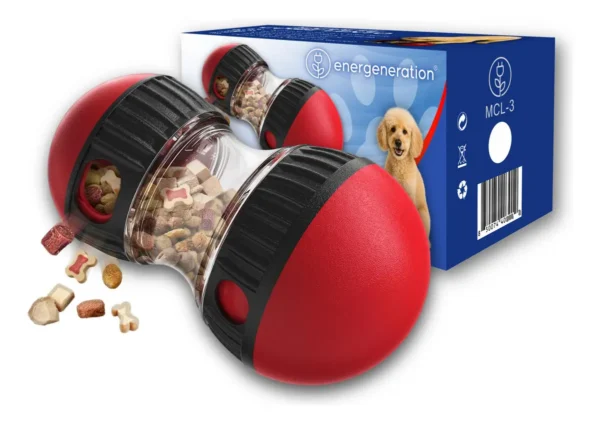 Juguete Dosificador De Alimento Para Perros Ansiosos Energeneration Rocky Color Rojo