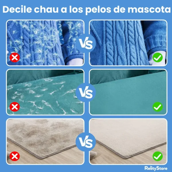 Guante Cepillo Quita Pelusas Y Pelos De Mascotas Para Ropa Y Sillón Relity