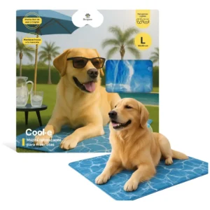 Manta Colchoneta Refrigerante Para Perros Verano Grande Beepaw Azul Marino